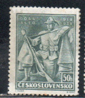 CZECH REPUBLIC CECA CZECHOSLOVAKIA CESKA CECOSLOVACCHIA 1938 BATTLE OF BACHMAC LEGIONNAIRES 50h MH - Nuovi