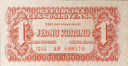 Czechoslovakia 1 Korunu, P-45b (1945) - Extremely Fine - Tsjechoslowakije