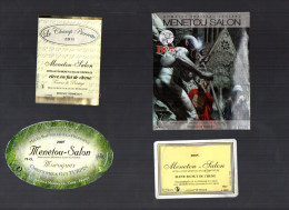 MENETOU SALON   LOT DE 4 ETIQUETTES DE VIN LOT  24 - Collections, Lots & Séries