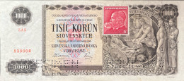 Czechoslovakia 1.000 Korun, P-56S (1945) - EF/XF - SPECIMEN - Tsjechoslowakije