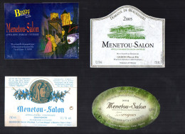 MENETOU SALON   LOT DE 4 ETIQUETTES DE VIN LOT  28 - Colecciones & Series