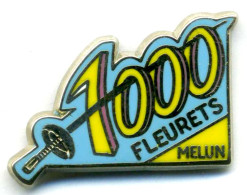 Pin's Sport Escrime Fleuret Fencing Melun France - Esgrima