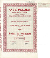 Titre De 1945 - O.-H. Pelzer - Successeur Koch-Pelzer - - Industrie