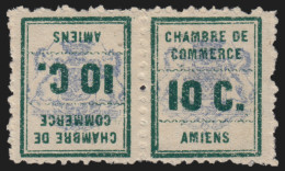 Timbres De Grève N°1b Paire Tête-bêche, Amiens 1909, Neufs * Avec Charnière TB - Autres & Non Classés