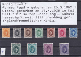 ÄGYPTEN-EGYPTIAN - ÄGYPTOLOGIE - DYNASTIE - REGIERENDE MONARCHIE - KÖNIG FUAD - 1923 MH - Ungebraucht