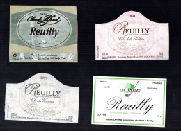 REUILLY   LOT DE 4 ETIQUETTES DE VIN LOT  31 - Colecciones & Series