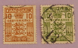 DANEMARK TAXE YT 20/21 OBLITÉRÉS  ANNÉES 1926/1931 - Port Dû (Taxe)