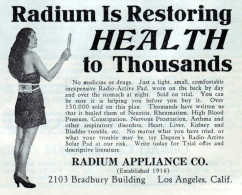 Radium Is Restoring Health To Thousands Appliance Co (Photo) - Oggetti
