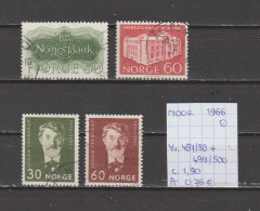 (TJ) Noorwegen 1966 - YT 497/98 + 499/500 (gest./obl./used) - Oblitérés