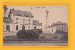 BELGIQUE -HAINAU- FONTAINE-L'EVÊQUE- La Gare Et Le Monument Des Combattants - A 4147 / 48 - Fontaine-l'Eveque