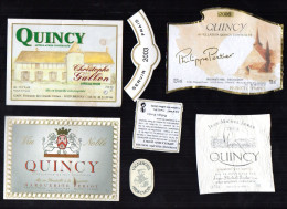 QUINCY  LOT DE 4 ETIQUETTES DE VIN LOT  38 - Collections & Sets