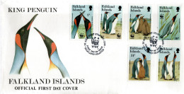 WWF FALKLAND Local FDC, Pinguins   /  Lettre De Première Jour, Penguins  -  1991 - Pingouins & Manchots