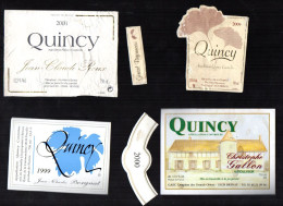 QUINCY  LOT DE 4 ETIQUETTES DE VIN LOT  41 - Collections, Lots & Séries