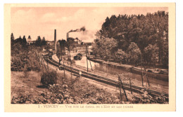 VINCEY (88) VUE Sur Le CANAL De L'EST Et Les USINES. - Vincey