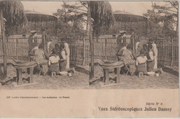 RARE. PARIS Stéréoscopique . Jardin D'Acclimatation . Les ACANTIS (Population Des Akans Du Ghana) Le Repas - Parken, Tuinen