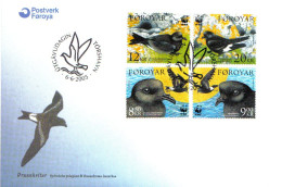 WWF FAROE ISLANDS, FDC,  Storm Petrel   /  ÎLES FÉROÉ,  Lettre De Première Jour, Pétrel  -  2005 - Marine Web-footed Birds