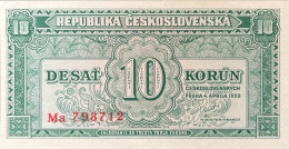 Czechoslovakia 10 Korun, P-60 (1945) - AU - Tchécoslovaquie