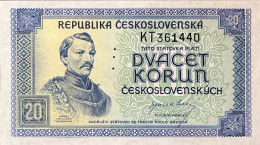 Czechoslovakia 20 Korun, P-61s (1945) - UNC - SPECIMEN - Tchécoslovaquie