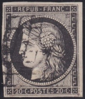 France  .  Y&T   .     3  (2 Scans)       .   O      .    Oblitéré - 1849-1850 Cérès