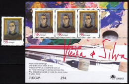 PORTUGAL 1996 EUROPA: Famous Women. Artist. Self-Portrait. 1v + Souvenir Sheet, MNH - 1996