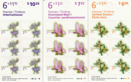 Canada 2010, Postfris MNH, Flowers, Orchids - Full Booklets