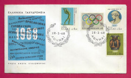 Enveloppe Datée Du 28 Février 1968 - Championnats Des Balkans D'athlétisme - Lettres & Documents