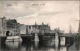 ! Alte Ansichtskarte Aus Danzig, Kuhbrücke, Gdansk, Polen, 1915 - Pologne