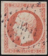 France  .  Y&T   .     16       .   O      .    Oblitéré - 1853-1860 Napoleon III