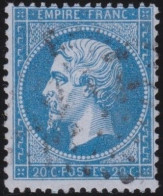France  .  Y&T   .     22       .   O      .    Oblitéré - 1862 Napoleon III