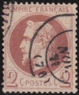 France  .  Y&T   .     26  (2 Scans)       .   O      .    Oblitéré - 1863-1870 Napoleon III With Laurels