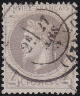 France  .  Y&T   .     27  (2 Scans)       .   O      .    Oblitéré - 1863-1870 Napoleon III With Laurels