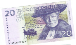 Suède - Billet De 20 Kronor - Selma Lagerlof - Non Daté (2006) - P63c - Neuf - Suède