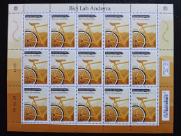 Andorra 2023 French Andorre BICI LAB Velo Sport Bike Bicycle Fahrrad 15v Mnh  FULL SHEET - Unused Stamps