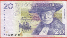 Suède - Billet De 20 Kronor - Selma Lagerlöf - Non Daté - P63b - Suède