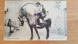 Paysans De Lozère Sur Son Cheval , Cachet Hopital Temporaire Numero 21 - Autres & Non Classés