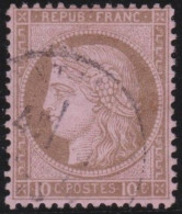 France  .  Y&T   .    54     .   O      .    Oblitéré - 1871-1875 Ceres