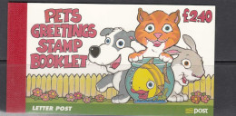 1998 Ireland Pets Greetings Dogs Cats Complete Booklet Of 8  MNH - Neufs