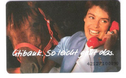 Germany - K 742D  01/93 - Citibank - Pferd - Horse - Chaval - Woman - Femme - K-Serie : Serie Clienti