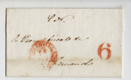 LAC - PHILIPPINES - Lettre Complète De Sevilla En 1844 Avec Cachet Rouge Et Taxe 6 Vers SAN FERNANDO (Filipinas) - Filippijnen