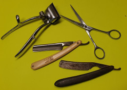 Petit Lot Outillage De Coiffeur . Vintage.. - Other Apparatus