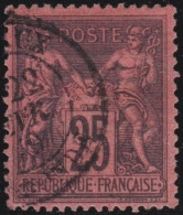 France  .  Y&T   .   91    .   O      .    Oblitéré - 1876-1898 Sage (Tipo II)