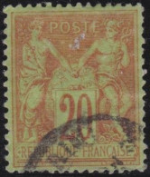 France  .  Y&T   .   96     .   O      .    Oblitéré - 1876-1898 Sage (Tipo II)