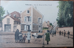 VILLENOY RUE DE MEAUX ET PLACE PICARD CACHET HOPITAL AUXILLIAIRE 205 - Villenoy