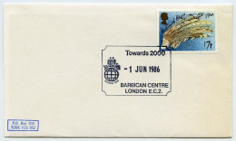 QEII : POSTAL SLOGAN, 1986 : TOWARDS 2000 - WONCA, BARBICAN CENTRE, LONDON (WORLD ORGANISATION OF FAMILY DOCTORS) - Briefe U. Dokumente