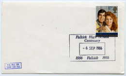 QEII : POSTAL SLOGAN, 1986 : FALKIRK HIGH SCHOOL - CENTENARY - Covers & Documents