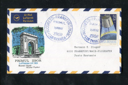 "RUMAENIEN" 1967, Erstflugbrief LH 193 "Bucuresti-Frankfurt" (C620) - Storia Postale