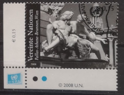 UN Wien 2008 Pallas-Athene-Brunnen In Wien Mi 522 O Gestempelt - Unused Stamps