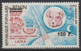 Bénin Premier Etre Vivant Dans L'Espace Space Raumfahrt Chien Dog Hund Fusée Rocket Rakete Surchargé Overprint MNH** - Benin – Dahomey (1960-...)