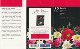 Canada 2001, Postfris MNH, Flowers, Roses - Carnets Complets