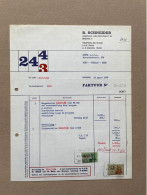 BRUSSEL - 1968 - R. SCHNEIDER (+ Fiscale Zegels) - 1950 - ...